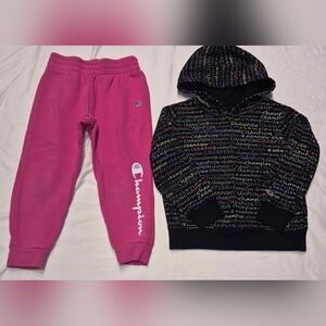 Champion Joggers and Hoodie Set- Girls 4T